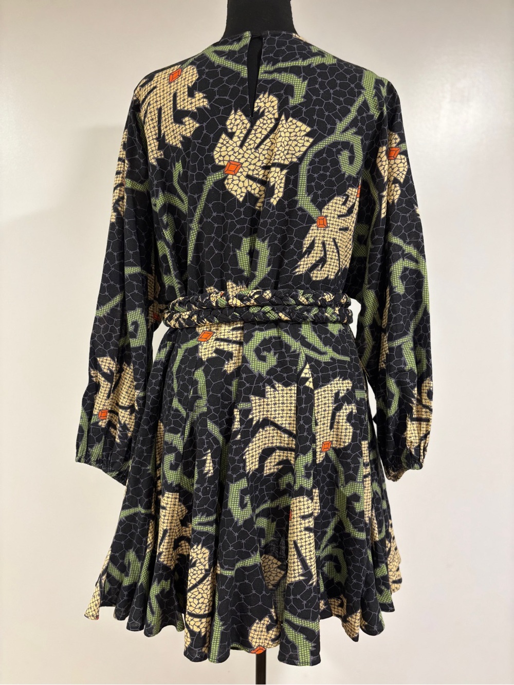 RHODE Ella Mini Dress Floral flowy ruffled relaxed Scandi girl all natural sz S - Picture 4 of 6